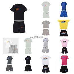 Men's T-Shirts Mens T-shirt trapstarT T-shirt Designer Shirt Letters Luxury Black White Grey Rainbow Summer Sports Fashion Short sleeve Asian S-2XL 240301