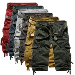 Pants Summer Cargo Shorts Men Casual Workout Military Men's Shorts Multipocket Calflength Short Pants Men