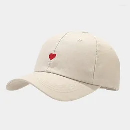 Ball Caps 2024 Spring Cotton Cartoon Love Embroidery Casquette Baseball Cap Adjustable Snapback Hats For Men And Women