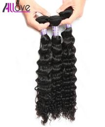 Allove 10A Deep Wave Human Hair Bundles 3pcs Brazilian Hair Whole Deep Wave Cheap Peruvian Human Hair Extensions In79351658912371