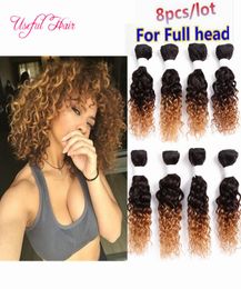 brazilian curly hair weave 250g kinky curly 8bundles weft marley black Colour human hair ombre brownbug 8inch loose wave braiding 1032870