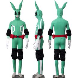 My Hero Academia Izuku Midoriya Jumpsuits Cosplay Costume Boku No Hero Academia Bodysuit Green Suit Full Face Mask Adult Kids7016941
