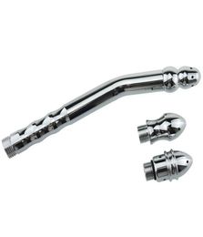 Anal Douches Steel Enema Equipment Fetish Anal Sex Toy Anus Cleaning Devices with 3 Washing Heads BDSM Butt Plugs B03160436086384