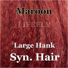 Lures Maroon Colour / Large Hank of Synthetic Hair, Super Hair, Syn. Fibre, Fly Tying, Jig, Lure Making