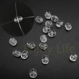 Accessories 1000* 4*4.5mm/4.7*6mm/5*8mm Fishing Plastic Transparent Clear Beads Double Pearl Drill Beads Cross Beads