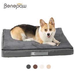 Mats Benepaw Memory Foam Dog Bed For Small Medium Large Dogs Waterproof Nonskid Puppy Crate Pad Washable Pet Mat Removable Cover