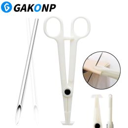 accesories 25pcs Disposable Piercing Clamps Sterile Round Open Plier Ear Nose Body Piercing Tools for Piercing Tattoo Supplies