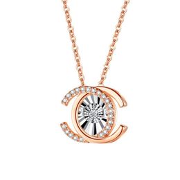 designer necklace jewellery Pendant necklaces diamond Clavicle chain Titanium steel Gold-Plated Never Fade Not Cause Allergic; Sto248J