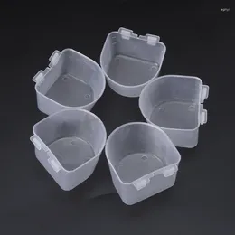Other Bird Supplies 5-Pack Universal Plastic Hanging Cups For Small Birds Parrot Feeding Dish Bowl Cup Cage Water Bowls