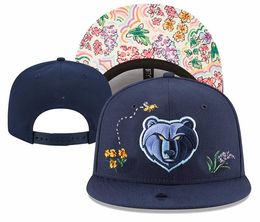 Memphis"Grizzlies''ball Caps 2023-24 Unisex Fashion Cotton Baseball Snapback Men Women Sun Hat Embroidery Spring Summer Cap Wholesale a0