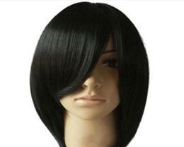 100 Brand New High Quality Fashion Picture wigsgtgtWomen039s Fashion Short Straight Black Hair Full Wigs Cosplay Party Syn7402318