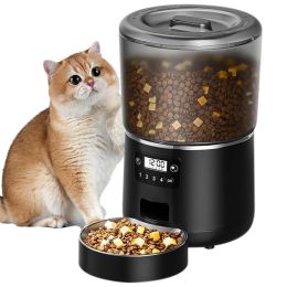 Feeding 4L Pet Automatic Cat Feeder Smart Cat Food Feeding Remote Dispenser Timer WiFi Cat and Dog Automatic Feeder Pet Supplies