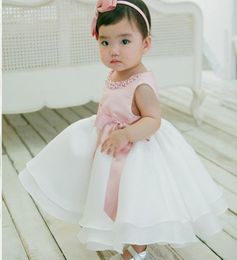 Newborn Baby Girl 1st Birthday Outfits Little Bridresmaid Wedding Gown Kids Frock Designs Girls Christmas Dress Baby Tutu Dress DK9117321