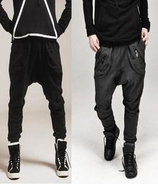 FG1509 Male HIPHOP Low Drop crotch pants men hip hop sarouel men jogger pants baggy trousers loose -pants MEN outdoors harem pants8211689