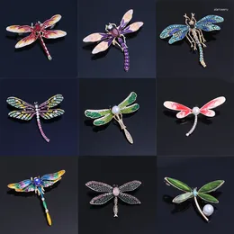 Brooches Crystal Vintage Dragonfly For Women Girls Dress Coat Accessories Cute Fashion Wedding Jewellery Gifts Large Insect Brooch