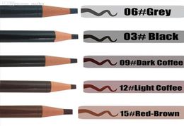 5 Colours 1818 Long Lasting Eyebrow Pencil Waterproof Eye Brow Pen Makeup Tool DarkLight Coffee Black Grey RedBrown2477344