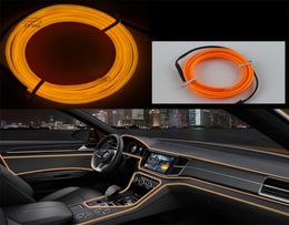 DIY Decoration 12V Auto Car Interior LED Neon Light EL Wire Rope Tube Line Party Weeding Decal 10 Colours 2M2695142