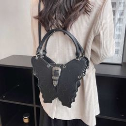Totes Butterfly Shape Crossbody Bag Girls Funny Handbag For Women Tote Messenger Bag PU Leather Cute Ladies Shoulder Bag Purses Y2280q