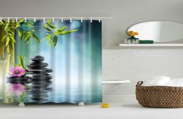 high quality SPA Waterproof Shower Curtain Digital Printing Bathroom Decoration Shocking Landscape Shower Curtains 180180 CM3273002