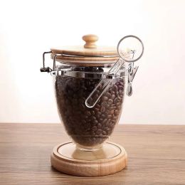 Tools Food Storage Jar with Airtight Lid ABS Coffee Bean Container Moistureproof Tea Coffee Sugar Nut Canister Storage Organiser