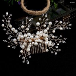 Hair Clips Bridal Accessories Hand Inserted Comb Pearl Rhinestone Wedding Dress Headdress Accessories.