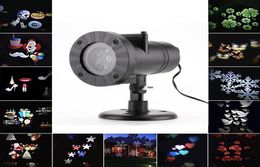 Christmas Projector Laser Light 12 Replaceable Lens 12 Colorful Patterns Night Light Wedding Fairy Garden Lawn Lamp Landscape Lase1315434