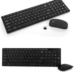 Wireless Keyboard Mouse Combo Keyboard Cover 101Keys 24GHz For MAC Android TV Box PC Win7810VISTA Desktop Laptop Notebook1574631