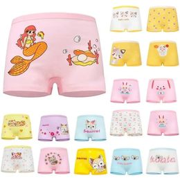 10 Pieces Childrens Girls Panties Cotton Cartoon Child Underwear for Girls Kids Boxer Panties 2-10Years 240228