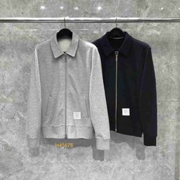 2024 Mens Hoodies Sweatshirts Time Breathe Tb Jacket Coat Polo Neck Zip Classic Mens and Womens Couple Wear Same Sweater Cardigan