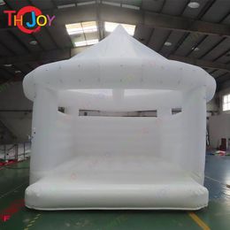 full PVC white wedding tented bounce house inflatable jumping house for birthday anniversary party