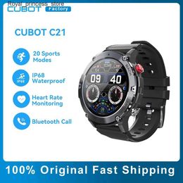 Other Watches CUBOT C21 Intelligent 1.32-inch Screen 300mAh Battery Bluetooth Call IP68 Waterproof 20 Sports Mode Fitness Tracker Intelligent Q240301