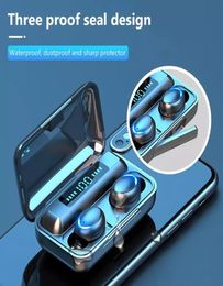 F9 TWS Bluetooth Earphones Wireless Headphones 2200mAh Charging Box Sports Waterproof Earbuds Headsets for Smartphones2385790