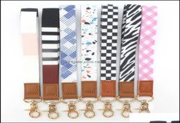 Straps Charms Phone Cell Phones Aessories 10Pcs Keychains Wrist Lanyard Camouflage Strap Band Lobster Clasp Chain Holder Key Han9923363