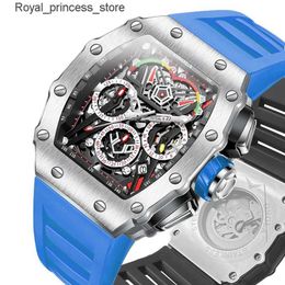 Other Watches Sports Mens ONOLA Luxury Fashion Fully Automatic Mechanical Mens Unique Design Waterproof Tape Wrist Strap Q240301