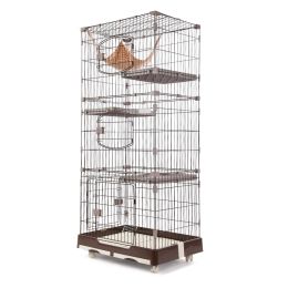 Cages Cat's House Portable Large Cage for Cats Pet Supplies with Four Wheels Multidoor Windows Home for Small Pets