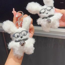 Keychains Sweet Dogs Keychain Glasses Puppy Keyring For Women Fashion Animal Pendant