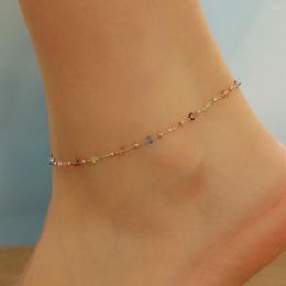 Anklets Cxwind Fashionable And Korean Ankle Chain 18 Colourful Birthday Gift
