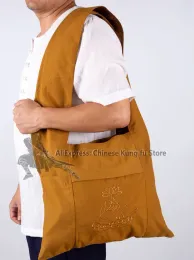 Arts Cotton Buddhist Monk Bag to match Meditation Robe Kung fu Suit Wushu Martial arts Gis Tai Chi Uniform