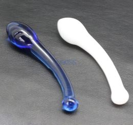 White Jade Glass Massage Massage MasturbatorAnal Plug diameter 33cm Glass Dildo for Female Fashion Wand Masturbation Sex Toys 3838390