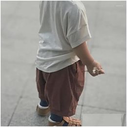 Shorts Baby Boy Kids Summer Bottom Clothes Children Five Cents Trousers For Toddler Girl Fifth Pants Solid Casual Linen Drop Delivery Otaqf