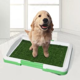 Boxes Pet Dog Toilet Artificial Grass Dog Potty Splashproof Washable Reusable Pee Pads Dog Training Toilet Puppy Pad Tray Pet Supplies