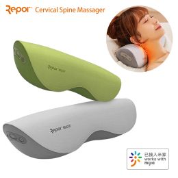 Control Repor Relaxation Massage Pillow Cervical Vibrator Electric Shoulder Leg Heating Kneading 3D Neck Massager Work With Miijia App