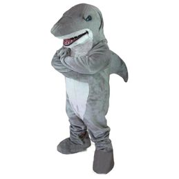High Quality halloween Custom Grey Shark Mascot Costume Fancy dress carnival Birthday Party Plush costume