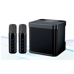 Speakers KD203 Karaoke Machine With 2 Wireless Microphones Outdoor Portable Boombox AUX TF Card U Disc Player Voice Changer For Party Mee