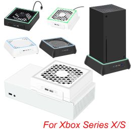 Fans Game Console External Cooling Fan for Xbox Series X Host Colorful Lights Heatsink Cooler Fan for Xbox Series S Game Accessories