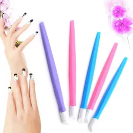 Nail Art Kits Cuticle Pusher Trimmer Dead Skin Remover Plastic Rubber Professional Care Tool Set Manicure Accessories