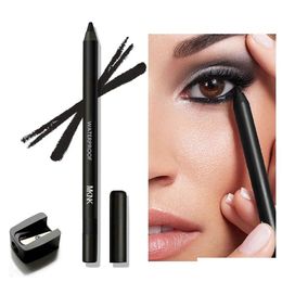 Eye Shadow/Liner Combination Mknk Long Lasting Waterproof Sweatproof Smoky Makeup Eyeliner Pencil Gel Pen And Sharpener No Take Off Sm Dhcxs