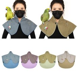 Perches K5DC Parrots AntiScratch Shoulder Protector for Bird Anklet&Toy Cockatiels Finches MultiFunctional Pet Shoulder Pad Diaper