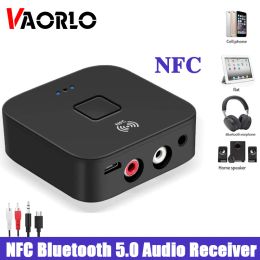 Speakers VAORLO NFC Bluetooth 5.0 Audio Receiver 3.5MM AUX RCA Stereo Hifi Music Wireless Adapter For Car Home Speaker Auto ON/OFF Dongle