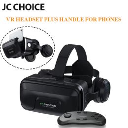 Devices VR Headset for iPhone & Android Phone,3D Glasses for TV,Movies & Video Games,VR Headphone with handle,Virtual Reality